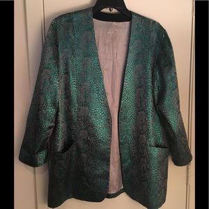 Vintage Oversized DIOR green snake blazer